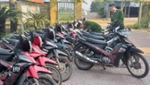 Tang vật xe máy tại cơ quan điều tra. Ảnh Công an Hà Tĩnh cung cấp