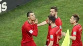 Ronaldo có hành động ăn mừng thú vị. Ảnh Getty Images