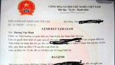 Kẻ gian gửi lệnh bắt giam (giả) để buộc bà N. phải chuyển tiền