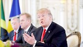 Tổng thống Donald Trump gặp gỡ các nhà lãnh đạo vùng Carribe tại Florida Ảnh: Washington Times