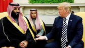 Tổng thống Mỹ Donald Trump tại một cuộc gặp với Thái tử Ảrập Xêút Mohammed bin Salman tại Nhà Trắng. Ảnh: Reuters