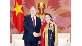 Chủ tịch Quốc hội Nguyễn Thị Kim Ngân tiếp đoàn Ủy ban Thương mại Quốc tế của EP do ông Bernd Lange, Chủ tịch Ủy ban làm trưởng đoàn đang thăm và làm việc tại Việt Nam. Ảnh: TTXVN