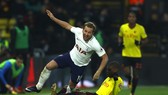 Harry Kane đi bóng qua hậu vệ Watford.