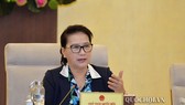 Chủ tịch Quốc hội Nguyễn Thị Kim Ngân phát biểu tại phiên họp