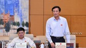 Tổng Thư ký Quốc hội Nguyễn Hạnh Phúc báo cáo về dự kiến chương trình kỳ họp thứ 8