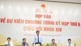Tổng thư ký Quốc hội Nguyễn Hạnh Phúc chủ trì họp báo