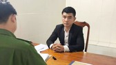 Đối tượng Khải tại cơ quan công an