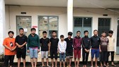 Nhóm đối tượng tại công an.