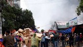 Cháy kho chứa hàng ở chợ lớn nhất Nghệ An