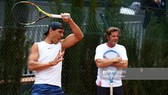 Rafael Nadal trong buổi tập mới đây