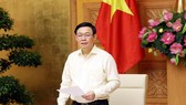 Phó Thủ tướng Vương Đình Huệ phát biểu tại cuộc họp. Ảnh: VGP/Thành Chung