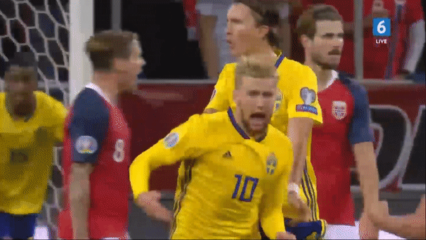 Thụy Điển - Na Uy 1-1: Johansen mở tỷ số, Forsberg cầm hòa giúp HLV Janne Andersson xếp nhì bảng