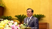Bộ trưởng Bộ Tài chính Đinh Tiến Dũng trình bày tờ trình