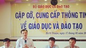 Ông Mai Văn Trinh, Cục trưởng Cục quản lý chất lượng, Bộ GD-ĐT trao đổi thông tin về công tác chuẩn bị kỳ thi tốt nghiệp THPT quốc gia năm 2019