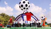 Nghi thức tiến hành lễ khai mạc mùa giải 2019. Ảnh: THANH VIỆT