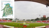 Khi Khu LHTT Rạch Chiếc (ảnh nhỏ) chưa hình thành, thì sân Thống Nhất vẫn phải gánh thay trách nhiệm tổ chức các sự kiện thể thao cho TPHCM. Ảnh: DŨNG PHƯƠNG