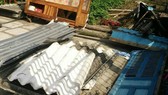 Hiện trường vụ lốc xoáy ở thị trấn Phước Long. Ảnh: CTV