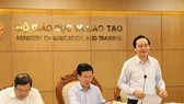 Bộ trưởng Bộ GD-ĐT phát biểu tại buổi làm việc