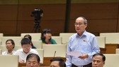 Bí thư Thành ủy TPHCM Nguyễn Thiện Nhân phát biểu tại Quốc hội sáng 31-5. Ảnh: VIẾT CHUNG