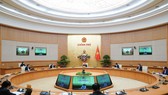 Họp Thường trực Chính phủ về công tác phòng chống dịch Covid-19 . Ảnh: VGP
