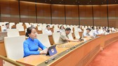 Quốc hội thảo luận trực tuyến về việc thực hiện chính sách, pháp luật về phòng, chống xâm hại trẻ em, sáng 27-5-2020. Ảnh: QUOCHOI