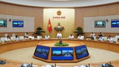 Thường trực Chính phủ họp về công tác phòng chống dịch Covid-19. Ảnh: QUANG PHÚC