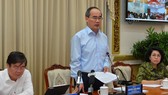 Bí thư Thành ủy TPHCM Nguyễn Thiện Nhân phát biểu tại Hội nghị về công tác cải cách hành chính. Ảnh: VIỆT DŨNG
