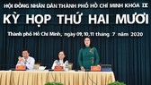 Phiên thảo luận tại hội trường Kỳ họp thứ 20 HĐND TPHCM khóa IX. Ảnh: VIỆT DŨNG