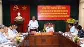 Permanent Deputy Prime Minister Truong Hoa Binh speaks at the working session (Source: VNA)