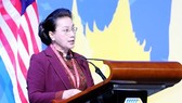 National Assembly Chairwoman Nguyen Thi Kim Ngan speaks at the first plenary session of the ASEAN Inter-Parliamentary Assembly (AIPA)’s 40th General Assembly on August 26. (Source: VNA)