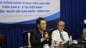 Các đại biểu chia sẻ thông tin tại buổi họp báo