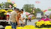 Người dân tham quan và mua sắm tại Chợ hoa xuân Bình Điền năm 2018