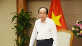 Bộ trưởng, Chủ nhiệm VPCP Mai Tiến Dũng phát biểu tại buổi làm việc. Ảnh: VGP