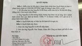 Chính thức miễn tiền phạt 90 triệu đồng cho ông Nguyễn Cà Rê