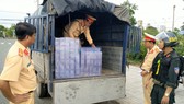 Phương tiện cùng tang vật bị lực lượng chức năng tỉnh An Giang phát hiện và bắt giữ