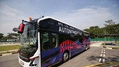 The autonomous electric bus made by Volvo Buses and Nanyang Technological University (NTU) of Singapore (Photo: www.straitstimes.com)