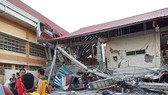Buildings are demaged at the 5.8-magnitude shallow quake in the northeast coast of Mindanao island. (Photo: The Pioneer)