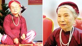 Chị em nghệ nhân Nguyễn Thị Vượn - Nguyễn Thị Khướu (từ trái qua)