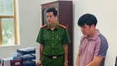 Đọc lệnh bắt tạm giam bị can Tống Quang Thái. Ảnh: Công an tỉnh Thanh Hóa
