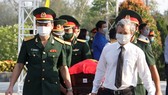 Trang trọng lễ truy điệu và an táng 15 hài cốt quân tình nguyện Việt Nam hy sinh tại Lào 