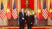 Tổng Bí thư, Chủ tịch nước Nguyễn Phú Trọng tiếp Tổng thống Hoa Kỳ Donald Trump hồi tháng 2-2019. Ảnh: TTXVN