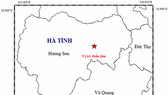 Bản đồ vị trí chấn tâm động đất. Ảnh: Viện vật lý Địa cầu