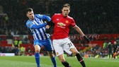 Nemanja Matic (phải) là một trong số ít cầu thủ chơi tốt nhất trước Brighton. Ảnh: Getty Images