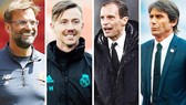 Klopp (số 1 từ trái qua) đang dẫn đầu cuộc bầu chọn của độc giả AS. Ảnh Marca.