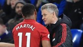 HLV Ole Gunnar Solskjaer tin rằng Anthony Martial là tương lai của Man.United. Ảnh: Getty Images