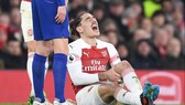 Hector Bellerin phải nghỉ đến 9 tháng vì tổn thương dây chằng đầu gối. Ảnh: Getty Images