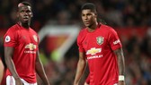 Marcus Rashford và Paul Pogba có thể sẽ vắng mặt trong phần còn lại của mùa giải. Ảnh: Getty Images