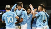 Cầu thủ Man.City vẫn tập trung vào mục tiêu chiến thắng. Ảnh: Getty Images