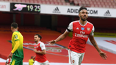 Pierre-Emerick Aubameyang chạm cột mốc 50 bàn nhanh nhất lịch sử Arsenal. Ảnh: Getty Images