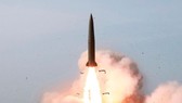 Hình ảnh một vụ phóng tên lửa của Triều Tiên . Ảnh: KCNA